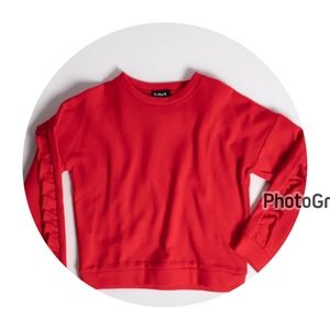 Kidpik ruffle sleeve sweatshirt